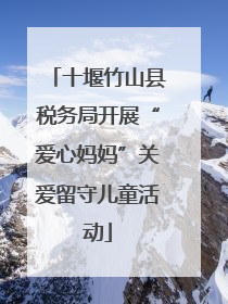 十堰竹山县税务局开展“爱心妈妈”关爱留守儿童活动
