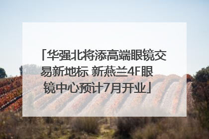 华强北将添高端眼镜交易新地标 新燕兰4F眼镜中心预计7月开业