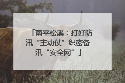 南平松溪：打好防汛“主动仗”织密备汛“安全网”
