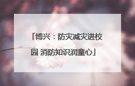 博兴：防灾减灾进校园 消防知识润童心