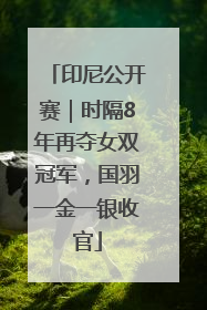 印尼公开赛｜时隔8年再夺女双冠军，国羽一金一银收官