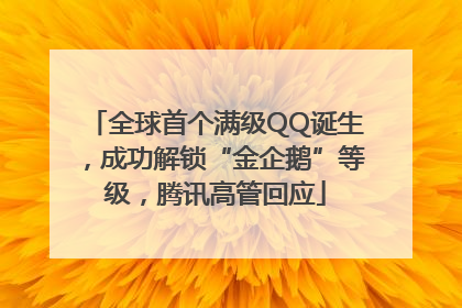 全球首个满级QQ诞生，成功解锁“金企鹅”等级，腾讯高管回应