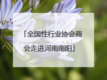 全国性行业协会商会走进河南南阳