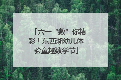六一“数”你精彩！东西湖幼儿体验童趣数学节