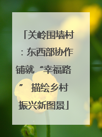 关岭围墙村：东西部协作铺就“幸福路” 描绘乡村振兴新图景