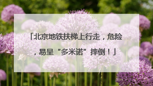 北京地铁扶梯上行走，危险，易呈“多米诺”摔倒！