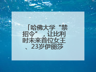 哈佛大学“禁招令”，让比利时未来首位女王、23岁伊丽莎白公主难毕业