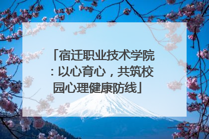 宿迁职业技术学院：以心育心，共筑校园心理健康防线