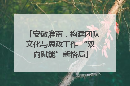 安徽淮南：构建团队文化与思政工作 “双向赋能”新格局