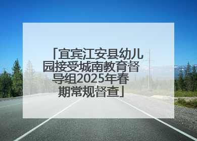 宜宾江安县幼儿园接受城南教育督导组2025年春期常规督查