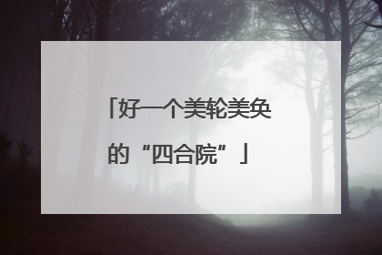 好一个美轮美奂的“四合院”