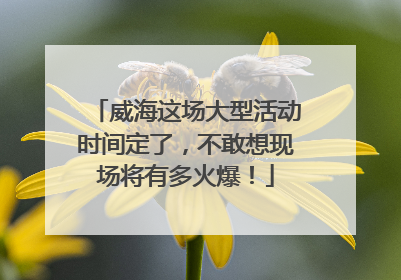 威海这场大型活动时间定了，不敢想现场将有多火爆！