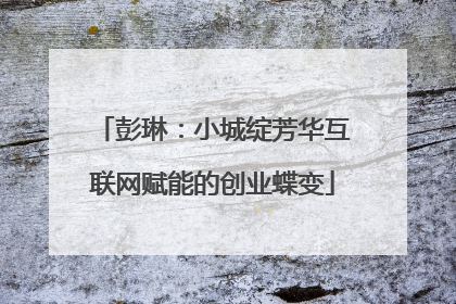 彭琳：小城绽芳华互联网赋能的创业蝶变