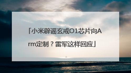 小米辟谣玄戒O1芯片向Arm定制？雷军这样回应