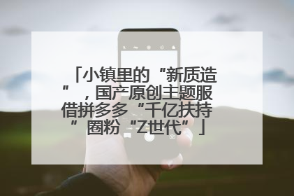 小镇里的“新质造”，国产原创主题服借拼多多“千亿扶持”圈粉“Z世代”