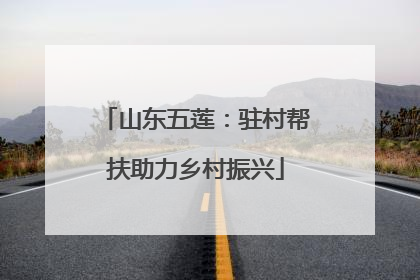 山东五莲：驻村帮扶助力乡村振兴