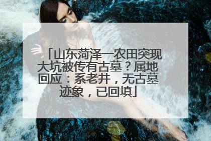 山东菏泽一农田突现大坑被传有古墓？属地回应：系老井，无古墓迹象，已回填