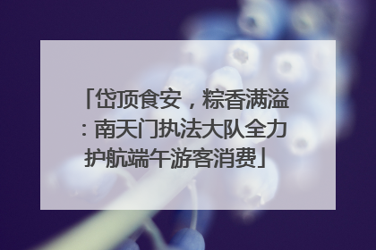 岱顶食安，粽香满溢：南天门执法大队全力护航端午游客消费
