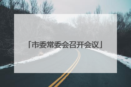 市委常委会召开会议