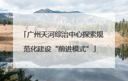广州天河综治中心探索规范化建设“前进模式”