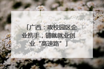 广西：政校园区企业携手，铺就就业创业“高速路”