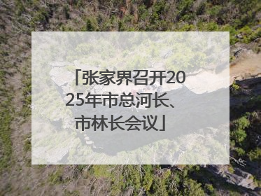 张家界召开2025年市总河长、市林长会议