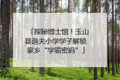 探秘博士馆！玉山县逸夫小学学子解锁家乡“学霸密码”