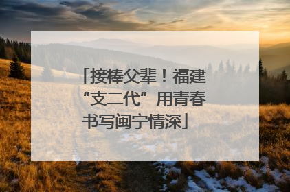 接棒父辈！福建“支二代”用青春书写闽宁情深