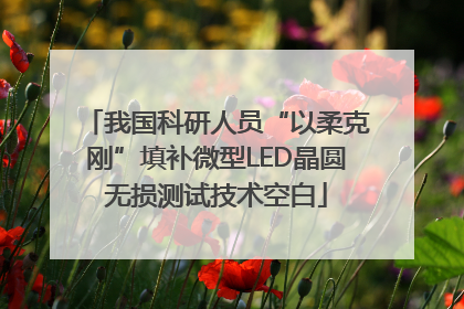 我国科研人员“以柔克刚”填补微型LED晶圆无损测试技术空白