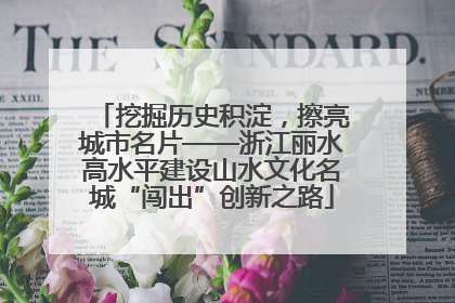挖掘历史积淀，擦亮城市名片——浙江丽水高水平建设山水文化名城“闯出”创新之路