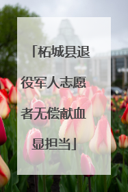 柘城县退役军人志愿者无偿献血显担当