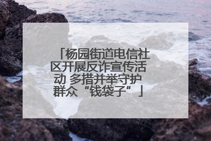 杨园街道电信社区开展反诈宣传活动 多措并举守护群众“钱袋子”