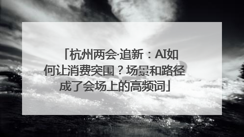 杭州两会·追新：AI如何让消费突围？场景和路径成了会场上的高频词