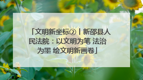 文明新坐标②丨新邵县人民法院：以文明为笔 法治为墨 绘文明新画卷