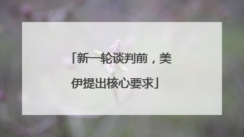 新一轮谈判前，美伊提出核心要求