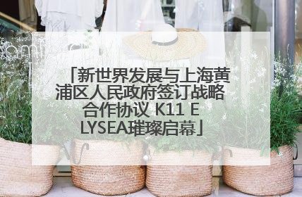 新世界发展与上海黄浦区人民政府签订战略合作协议 K11 ELYSEA璀璨启幕