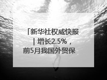 新华社权威快报｜增长2.5%，前5月我国外贸保持较强韧性