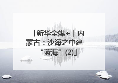 新华全媒+｜内蒙古：沙海之中建“蓝海”(2)