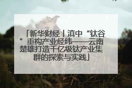 新华财经丨滇中“钛谷”重构产业经纬——云南楚雄打造千亿级钛产业集群的探索与实践