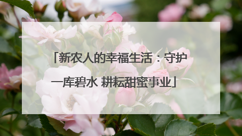 新农人的幸福生活：守护一库碧水 耕耘甜蜜事业