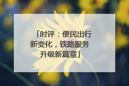 时评：便民出行新变化，铁路服务升级新篇章