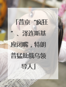 普京“疯狂”、泽连斯基应闭嘴，特朗普猛批俄乌领导人
