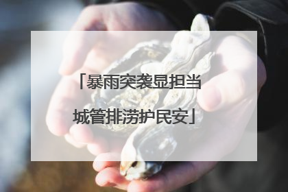 暴雨突袭显担当 城管排涝护民安