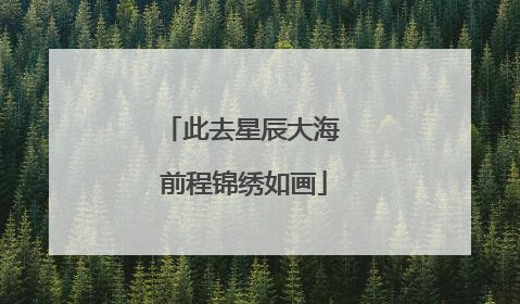 此去星辰大海 前程锦绣如画