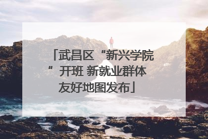 武昌区“新兴学院”开班 新就业群体友好地图发布
