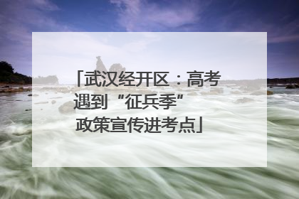 武汉经开区:高考遇到“征兵季” 政策宣传进考点