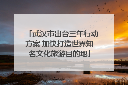 武汉市出台三年行动方案 加快打造世界知名文化旅游目的地