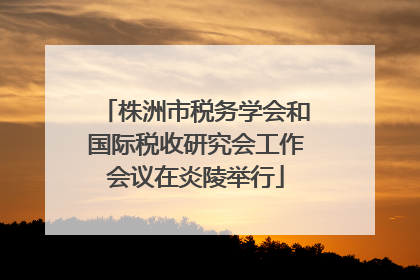 株洲市税务学会和国际税收研究会工作会议在炎陵举行