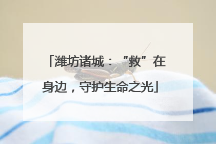 潍坊诸城：“救”在身边，守护生命之光