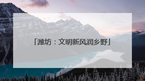 潍坊：文明新风润乡野